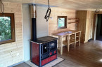 mobilní dům interiér dřevo